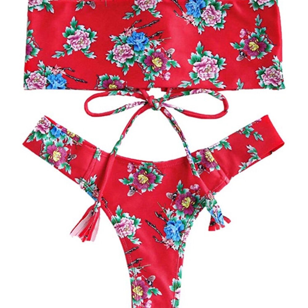 Lace up bandeau 2 piece - Picture 2 of 3